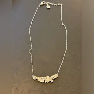 Swarovski crystal bar necklace, 16 inch chain